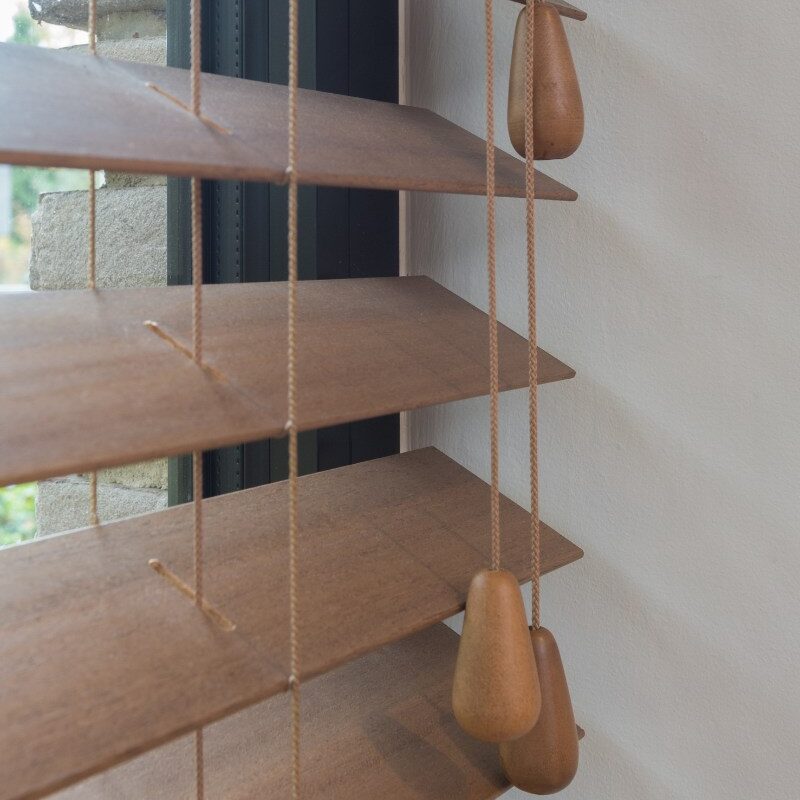 Horizontale houten lamellen