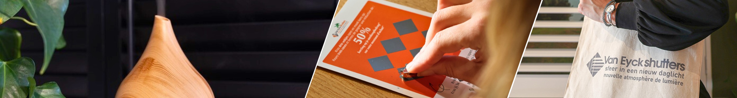 Kraskaart winactie Van Eyck shutters